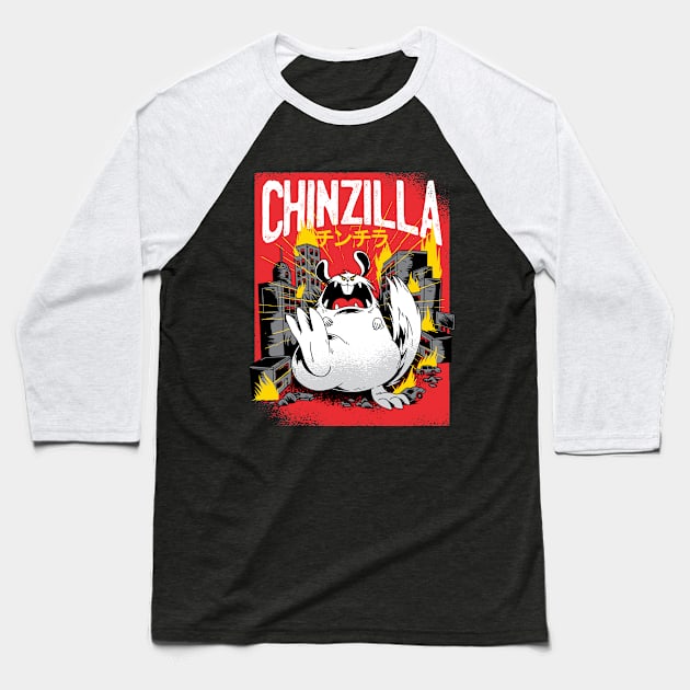 Chinzilla attacks Baseball T-Shirt by Hmus